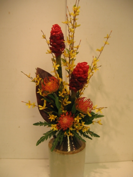 arrangements en fleurs de soie - ART06 120$ CAN