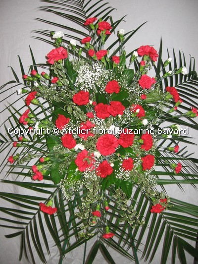 gerbe fleurs mortuaire funéraire - FN1282 145$ CAN
