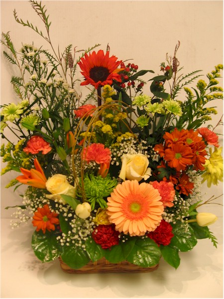 Corbeille de fleurs funéraire - FN1341 135$ CAN