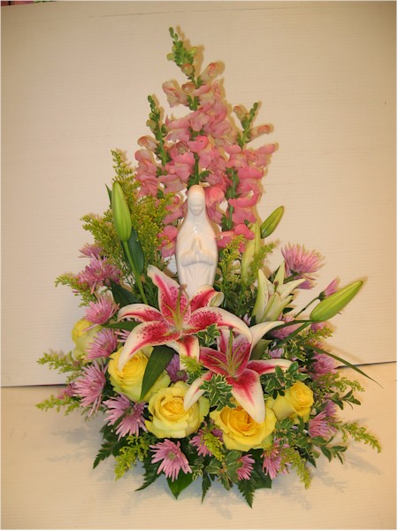Corbeille de fleurs funéraire - FN1354 150$ CAN